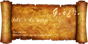 Gál Ágota névjegykártya