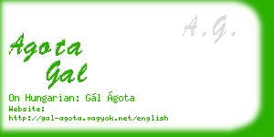 agota gal business card