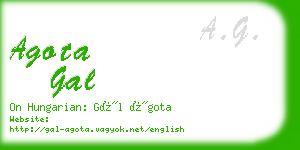 agota gal business card